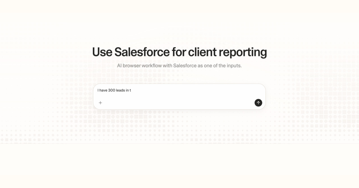 Diagram of Strawberry AI browser workflow using Salesforce for client reporting