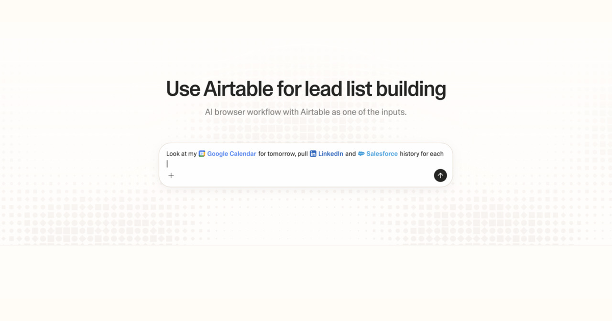 Diagram of Strawberry AI browser workflow using Airtable for lead list building