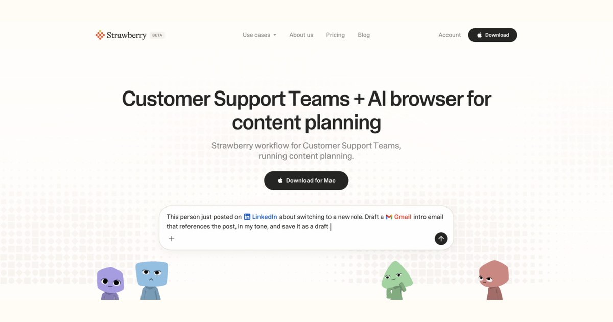 How customer support teams use Strawberry for content planning