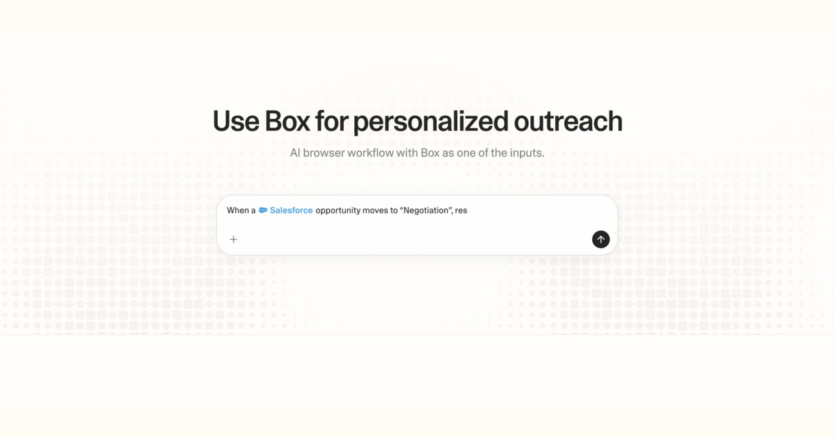 Diagram of Strawberry AI browser workflow using Box for personalized outreach