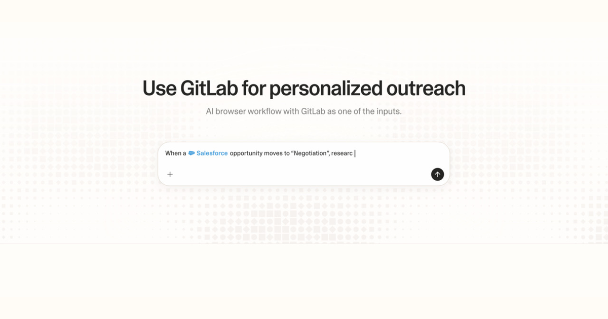 Diagram of Strawberry AI browser workflow using GitLab for personalized outreach