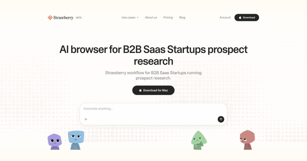 AI browser workflow for B2B SaaS startups running prospect research