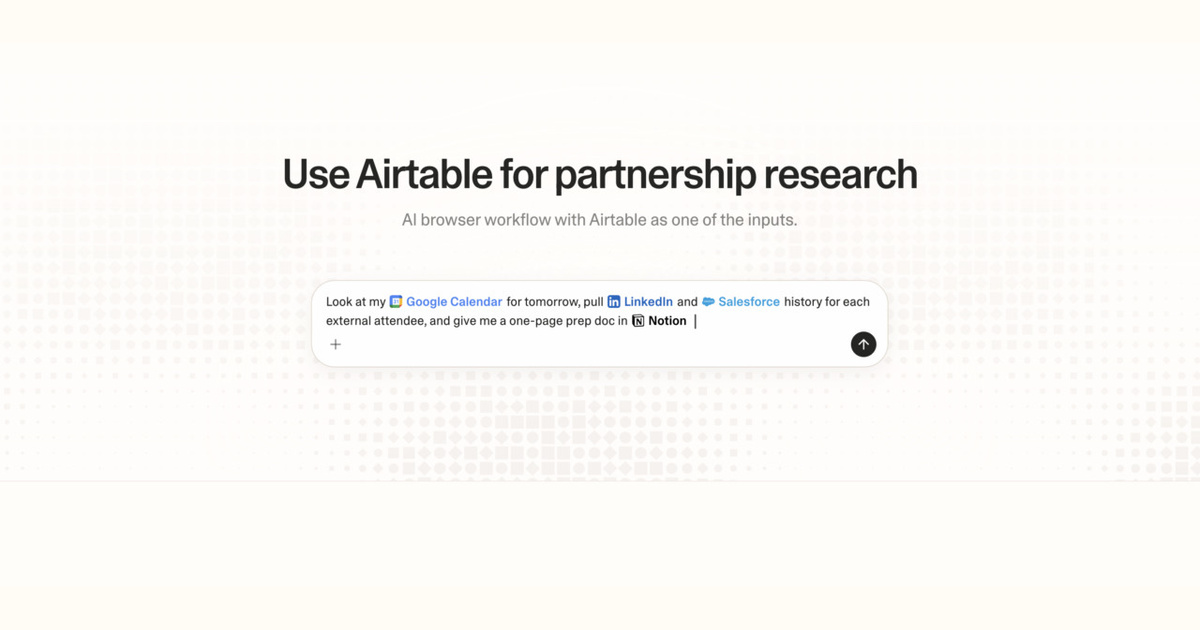 Diagram of Strawberry AI browser workflow using Airtable for partnership research
