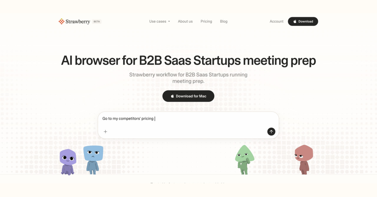 AI browser workflow for B2B SaaS startups running meeting prep