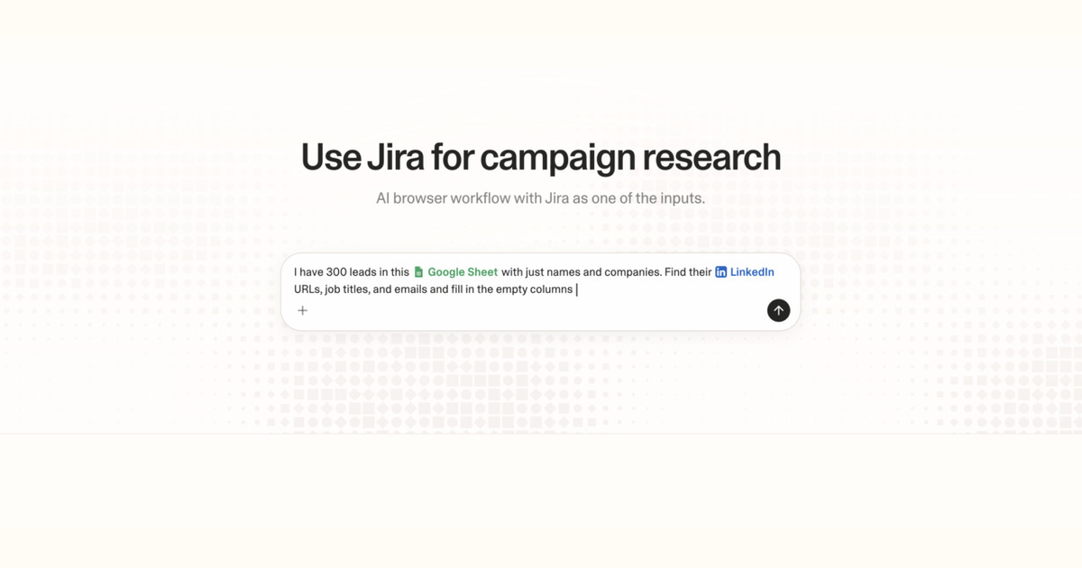 Diagram of Strawberry AI browser workflow using Jira for campaign research