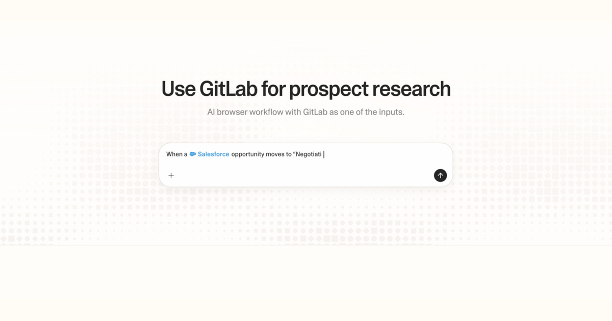 Diagram of Strawberry AI browser workflow using GitLab for prospect research