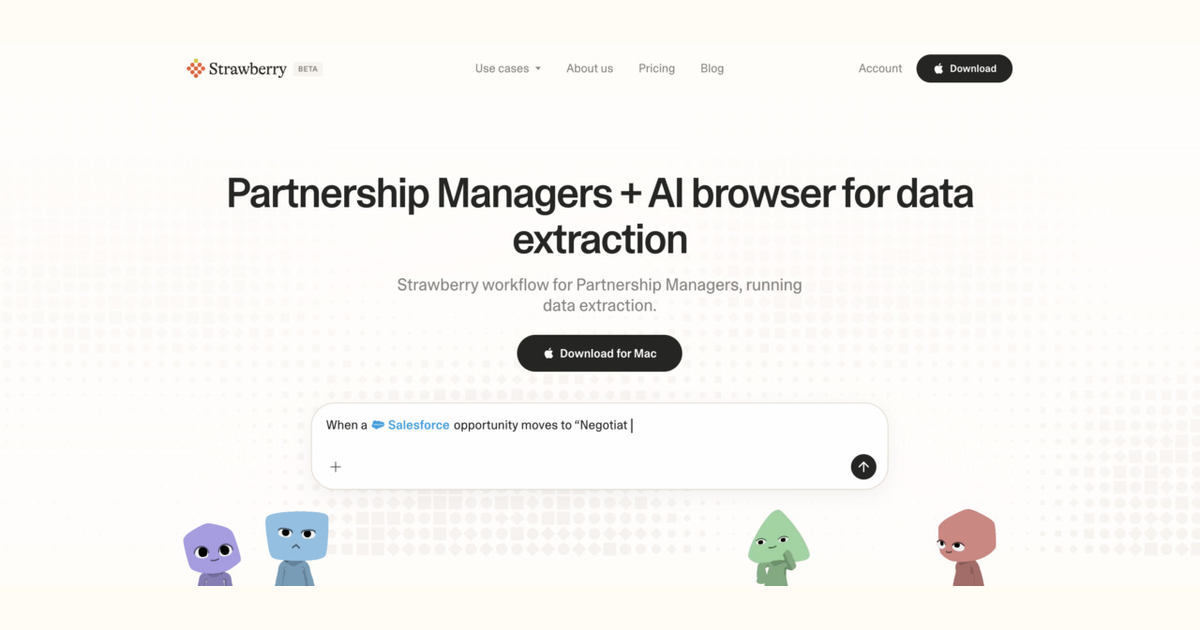 How partnership managers use Strawberry for data extraction