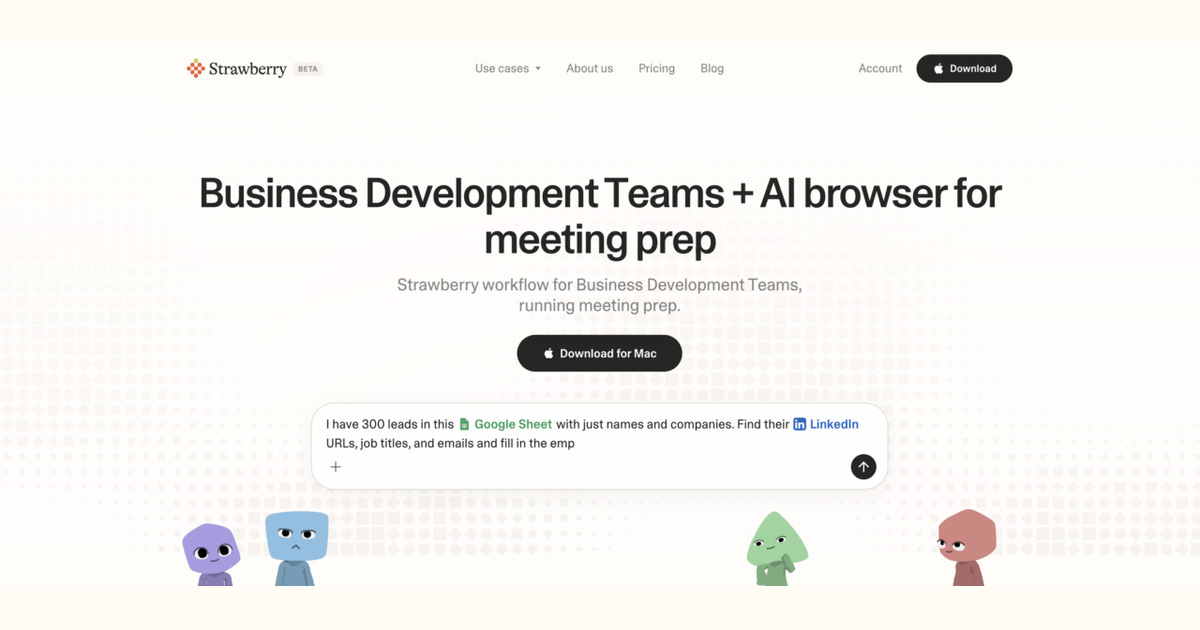 How business development teams use Strawberry for meeting prep