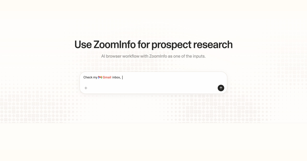 Diagram of Strawberry AI browser workflow using ZoomInfo for prospect research